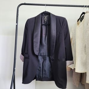 Mango Long Tuxedo Blazer